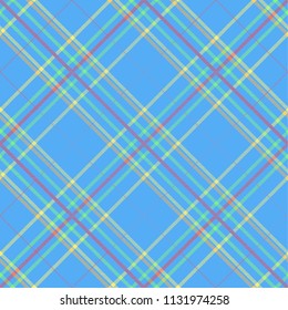 Seamless tartan plaid pattern in blue tone.