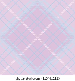 Seamless tartan plaid pattern in blue and pink tone.