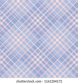 Seamless tartan plaid pattern in blue and pink tone.