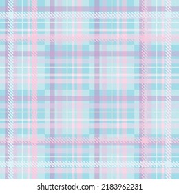 Seamless tartan plaid pattern in Blue and Peach Color.