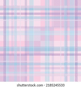 Seamless tartan plaid pattern in Blue and Pink Color.
