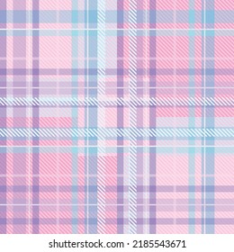 Seamless tartan plaid pattern in Blue and Pink Color.