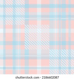 Seamless tartan plaid pattern in Blue and Peach Color.