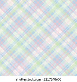 Seamless tartan plaid pattern in Blue ,Green , Pink and Purple Color.