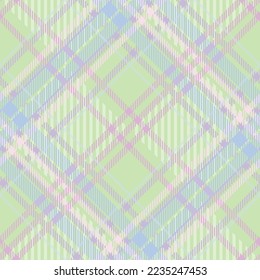 Seamless tartan plaid pattern in Blue , Green and Purple Color.