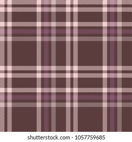 Seamless tartan plaid pattern in brown tone.
