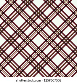 Seamless tartan plaid pattern. Checkered fabric texture print in gray, taupe, beige and white,