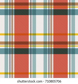 Seamless tartan plaid pattern. Colorful background for print, home decor, textile design, wrapping paper, wallpaper