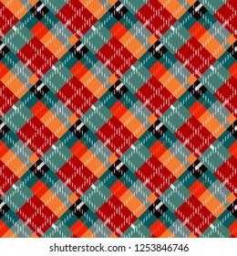 Seamless tartan plaid pattern. fabric pattern. Checkered texture for clothing fabric prints, web design, home textile