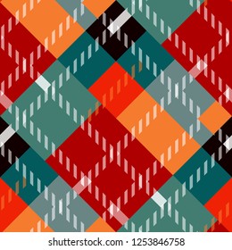 Seamless tartan plaid pattern. fabric pattern. Checkered texture for clothing fabric prints, web design, home textile