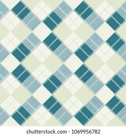 Seamless tartan plaid pattern in green tone.