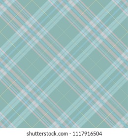 Seamless tartan plaid pattern in green tone.