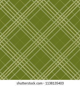 Seamless tartan plaid pattern in green tone.