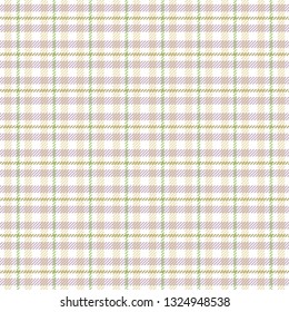 Seamless tartan, plaid pattern. Green and pink background. Vector illustration. 