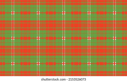 A seamless tartan plaid pattern. Green, brown, and orange checksered fabric texture print. Wallpaper, packaging, fabrics, and textiles for the design and decorative background.