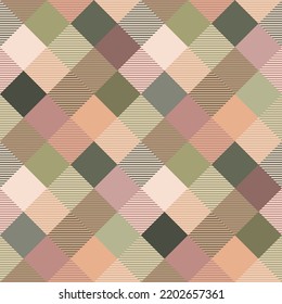 Nahtlose Tartan-Plaid-Muster in Grün und Braun-Farbe.