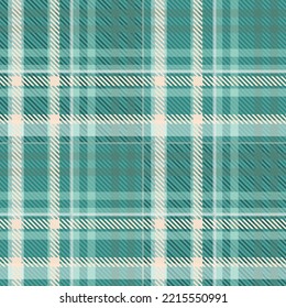 Seamless tartan plaid pattern in Green Mint and Blue Color.