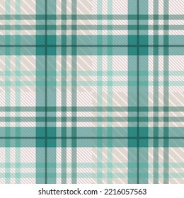 Seamless tartan plaid pattern in Green Mint and Blue Color.