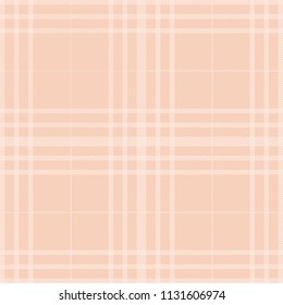 Seamless tartan plaid pattern in peach tone.