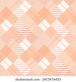 Seamless tartan plaid pattern in Peach tone.