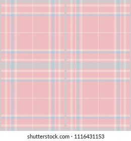 Seamless tartan plaid pattern in pink tone.