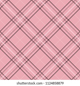 Seamless tartan plaid pattern in pink tone.