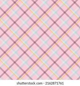 Nahtlose Tartan-Plaid-Muster in Rosa und Blau 