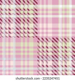 Seamless tartan plaid pattern in  Pink  ,Green and Purple Color.