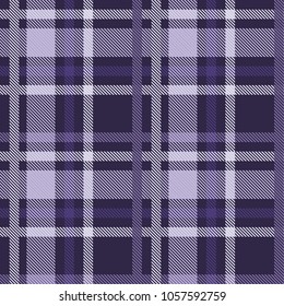 Seamless tartan plaid pattern in purple tone.