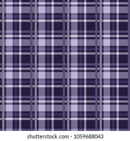 Seamless tartan plaid pattern in purple tone.