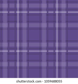 Seamless tartan plaid pattern in purple tone.