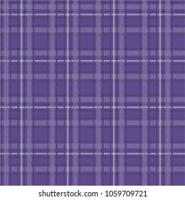 Seamless tartan plaid pattern in purple tone.