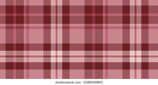 A seamless tartan plaid pattern in shades of red and pink. Perfect for textile design, fashion, backgrounds, and creative projects with a warm and classic aesthetic