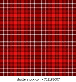 Seamless tartan plaid pattern in shades of red, pink and white. Traditional checker background for digital textile printing. 