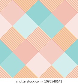 Seamless tartan plaid pattern in summer tone.