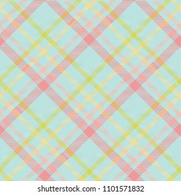 Seamless tartan plaid pattern in summer tone.