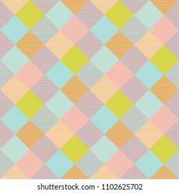 Seamless tartan plaid pattern in summer tone.