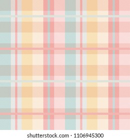 Seamless tartan plaid pattern in summer tone.