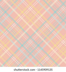 Seamless tartan plaid pattern in summer tone.