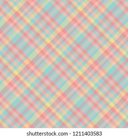 Seamless tartan plaid pattern in summer tone.