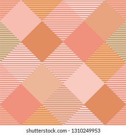 Seamless tartan plaid pattern in summer tone.