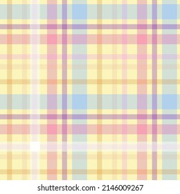 Seamless tartan plaid pattern in summer tone.