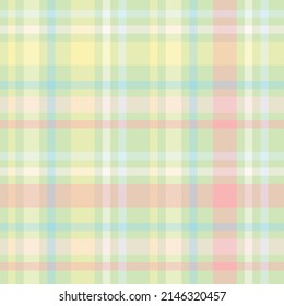 Seamless tartan plaid pattern in summer tone.
