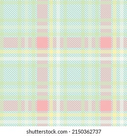 Seamless tartan plaid pattern in summer tone.