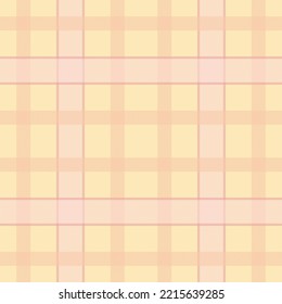 Seamless Tartan Plaid Pattern In Summer Tone. Seamless Simple Tartan Plaid Vector For Tablecloth, Oilcloth, Picnic Blanket, Duvet Cover, Other Modern Fashion Or Home Textile Print