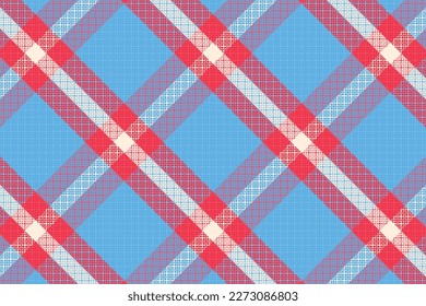 Seamless tartan plaid pattern with texture and pastel color. Vector illustration.