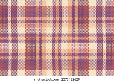 Seamless tartan plaid pattern with texture and pastel color. Vector illustration.