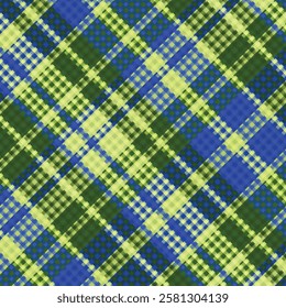 Seamless tartan plaid pattern with texture and pastel color. Vector illustration.