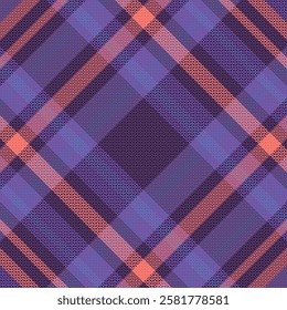 Seamless tartan plaid pattern with texture and pastel color. Vector illustration.