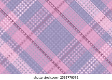 Seamless tartan plaid pattern with texture and pastel color. Vector illustration.